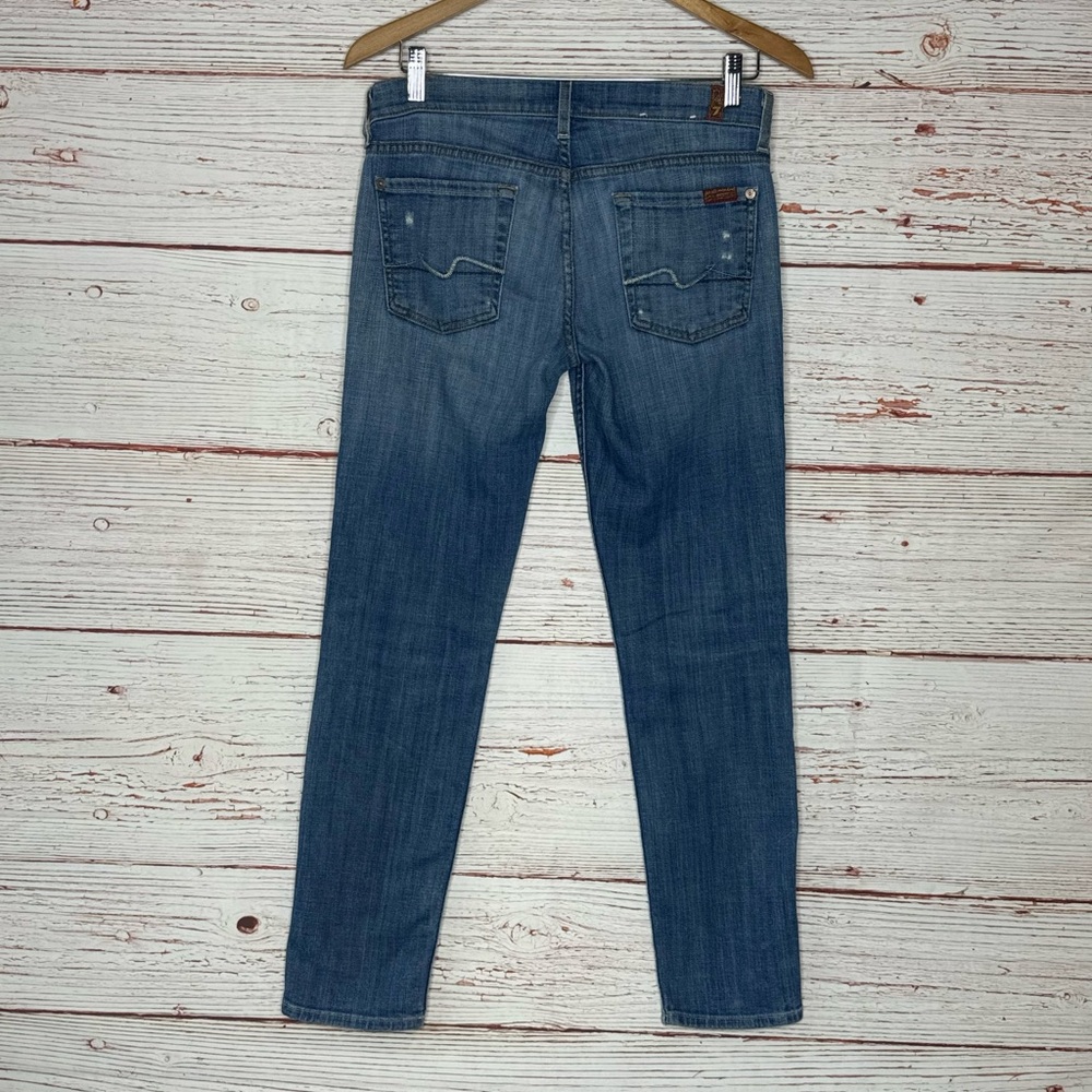 7 for all Mankind Josefina Skinny Boyfriend Jeans Sz 25 - Picture 5 of 14